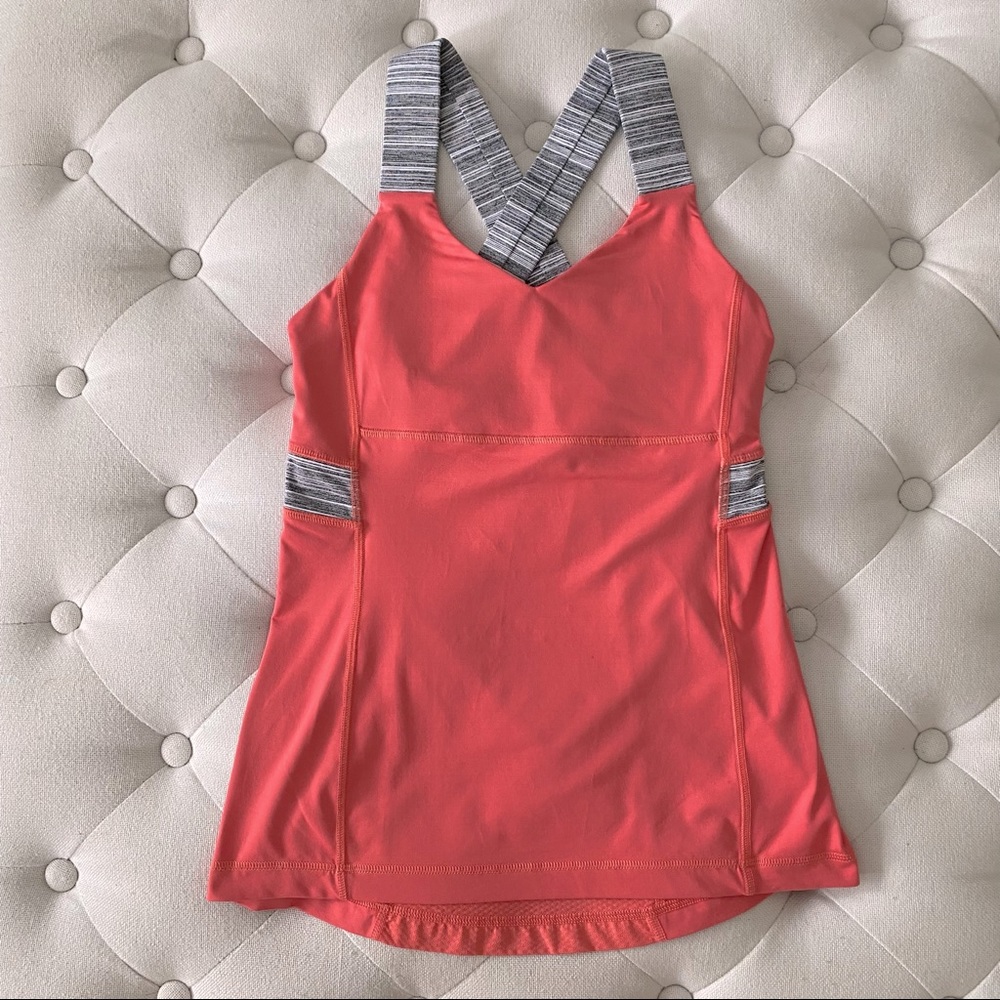 lululemon • Push Your Limits • Coral • Top • Sz 6